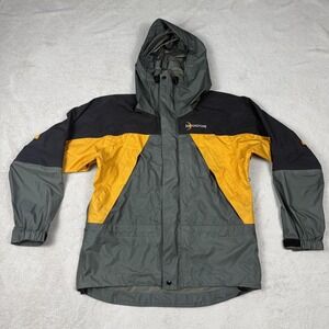 Vintage Moonstone Jacket Mens Small Gray Gore-Tex Ski Hooded USA Colorblock